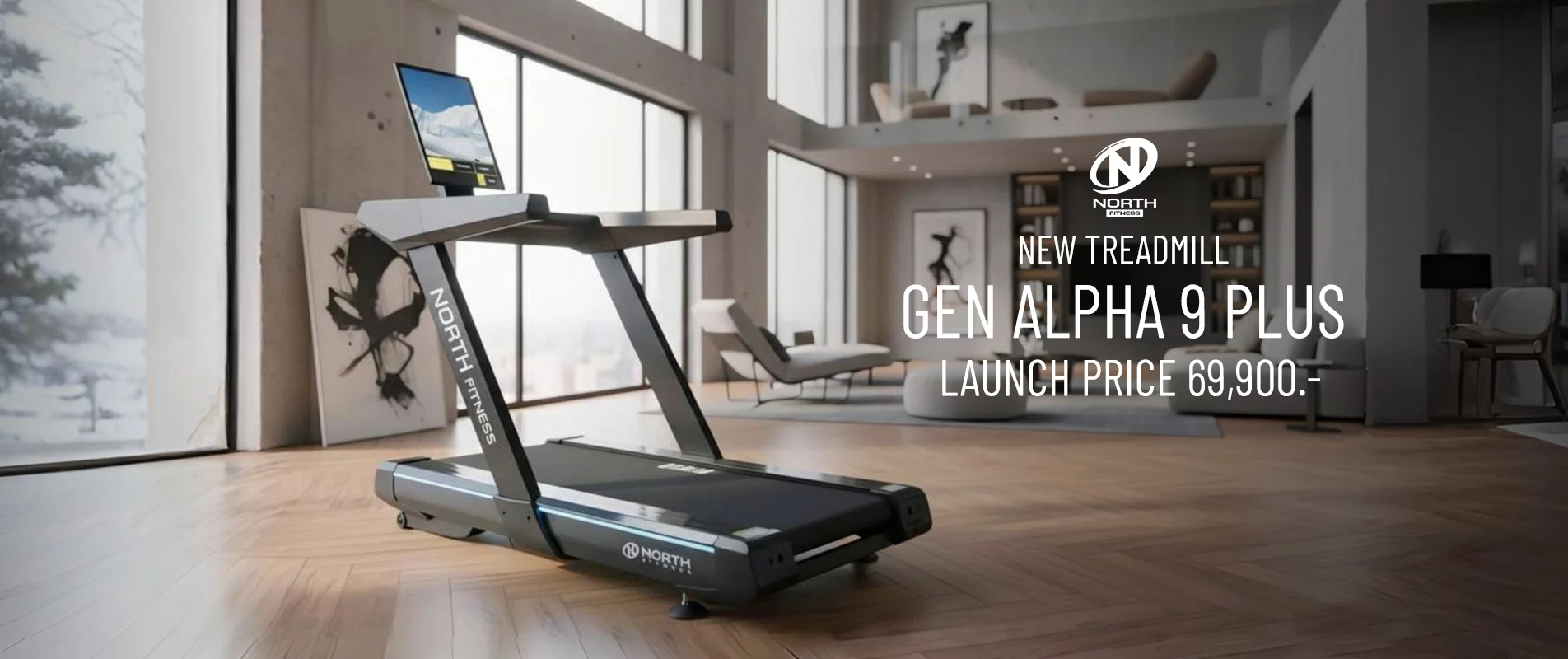 ลู่วิ่งไฟฟ้า North Fitness รุ่น GEN ALPHA 9 PLUS – หมุนจอได้ 90 องศา จัดเต็มทุกฟังก์ชั่น