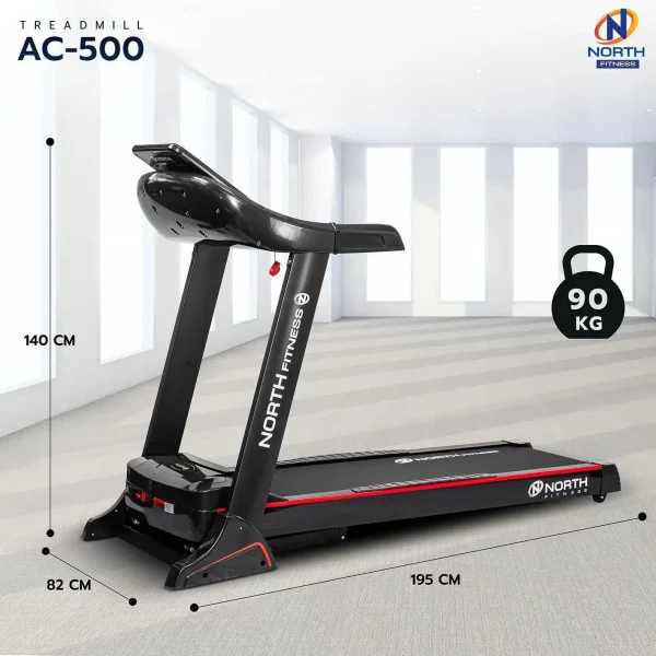 ลู่วิ่งไฟฟ้า North Fitness รุ่น AC-500 - รองรับแรงกระแทก พับเก็บได้ - Image 2
