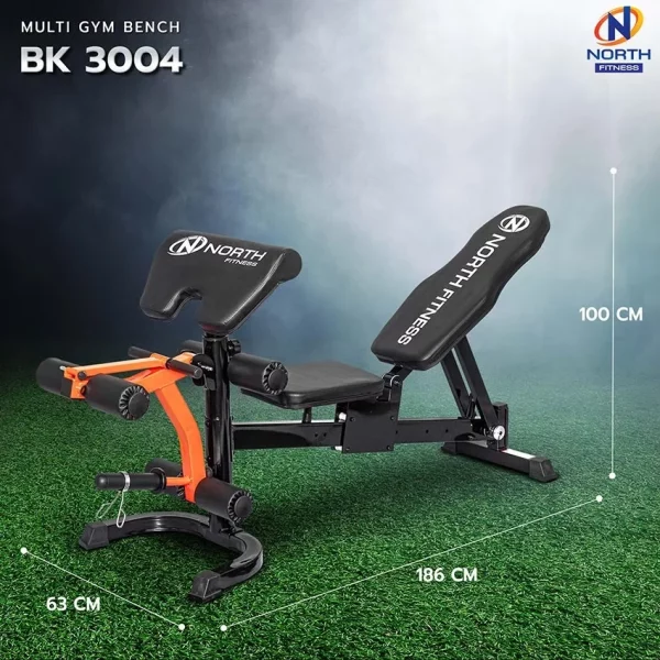 ม้าปรับระดับ North Fitness รุ่น BK3004 MULTI GYM BENCH - เล่นได้ยืดหยุ่น ปรับได้หลายระดับ - Image 3