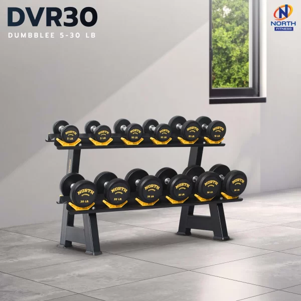 ดัมเบลหุ้มยาง North Fitness รุ่น DVR 30 - คุณภาพสูง วัสดุทนทาน - Image 2