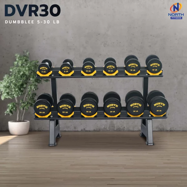ดัมเบลหุ้มยาง North Fitness รุ่น DVR 30 - คุณภาพสูง วัสดุทนทาน - Image 3