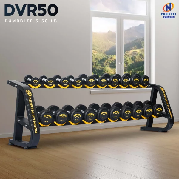 ดัมเบลหุ้มยาง North Fitness รุ่น DVR 50 - คุณภาพสูง วัสดุทนทาน - Image 2