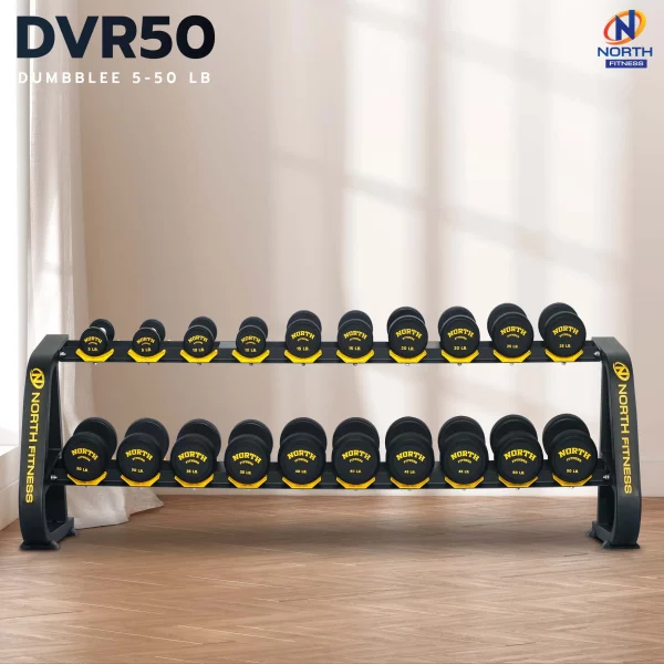 ดัมเบลหุ้มยาง North Fitness รุ่น DVR 50 - คุณภาพสูง วัสดุทนทาน - Image 3
