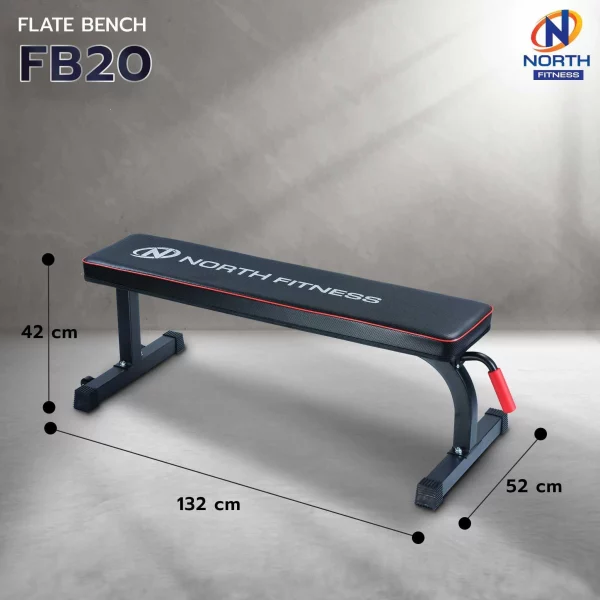 ม้าราบ North Fitness รุ่น FB20 - โครงสร้างเหล็ก เบาะนุ่ม - Image 2