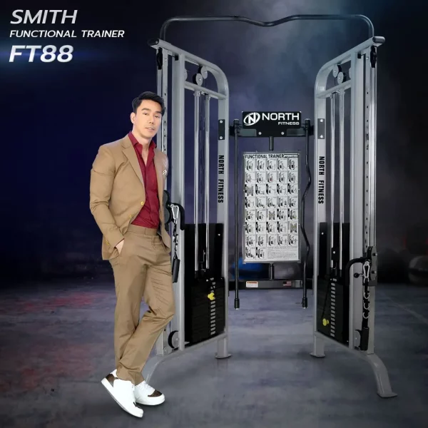 เคเบิ้ลครอส North Fitness รุ่น FT88 - โครงสร้างทำจากเหล็กหนา ทนแรงเสียดทานได้ดี - Image 2