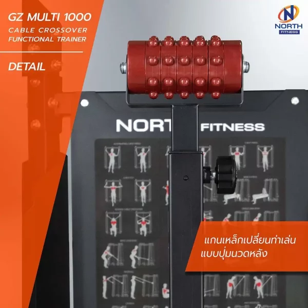 เคเบิ้ลครอส North Fitness รุ่น GZ MULTI 1000 - โครงสร้างเหล็ก ครบทุกฟังก์ชั่น - Image 4