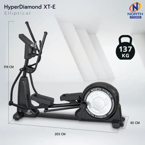 เครื่องเดินวงรี North Fitness รุ่น Hyperdiamond XT-E - ผลิตพลังงานไฟฟ้าได้เอง ระยะก้าวพิเศษ 20 นิ้ว - Image 3