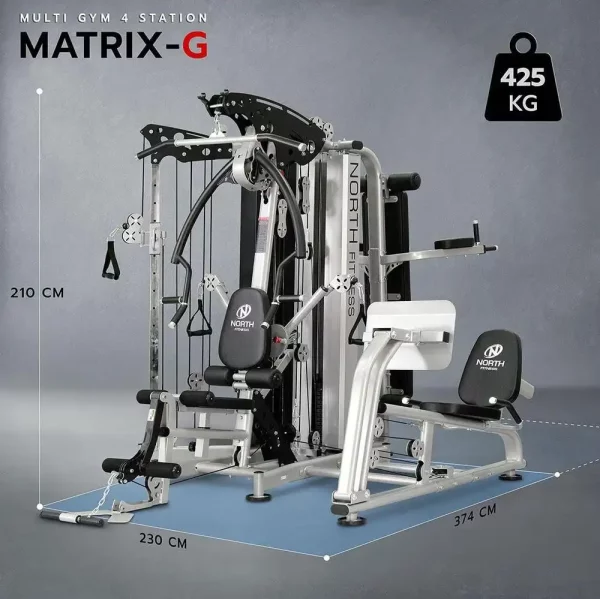 ชุดยิม 4 สถานี North Fitness รุ่น MATRIX-G - โครงสร้างเหล็ก ฟังก์ชั่นจัดเต็ม - Image 2