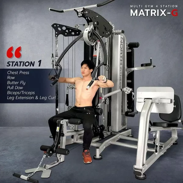 ชุดยิม 4 สถานี North Fitness รุ่น MATRIX-G - โครงสร้างเหล็ก ฟังก์ชั่นจัดเต็ม - Image 6