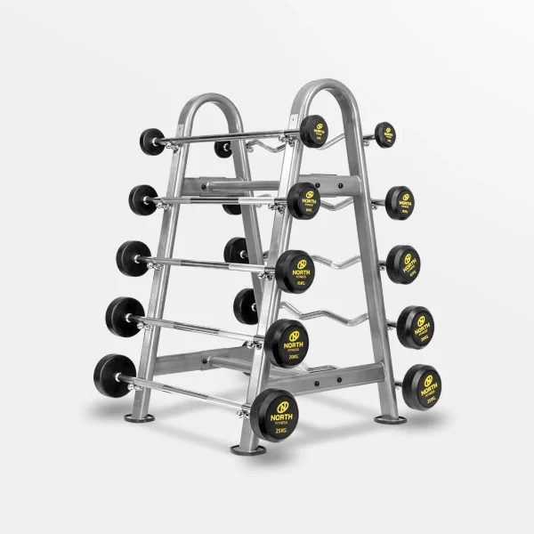 ชุดบาร์เบล North Fitness รุ่น MD3009 RUBBER COATED - วัสดุทนทาน โครงสร้างเหล็ก