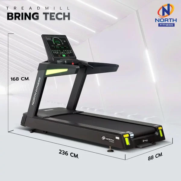 ลู่วิ่งไฟฟ้า North Fitness รุ่น Bring Tech - แรงม้าพีค AC โครงสร้างหนา แข็งแกร่ง - Image 2