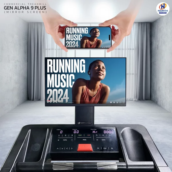 ลู่วิ่งไฟฟ้า North Fitness รุ่น GEN ALPHA 9 PLUS - หมุนจอได้ 90 องศา จัดเต็มทุกฟังก์ชั่น - Image 6